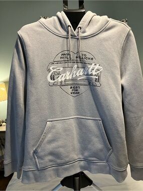 Carhartt Hoodie Youth XXL 20 Gray Graphic Sweatshirt From Mill to Millions